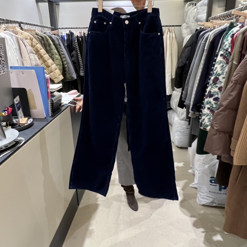 SELF SERVICE韓國代購㊣女裝新款職業25秋冬推薦休閑褲燈芯絨SELF SERVICE休閑褲圖色3