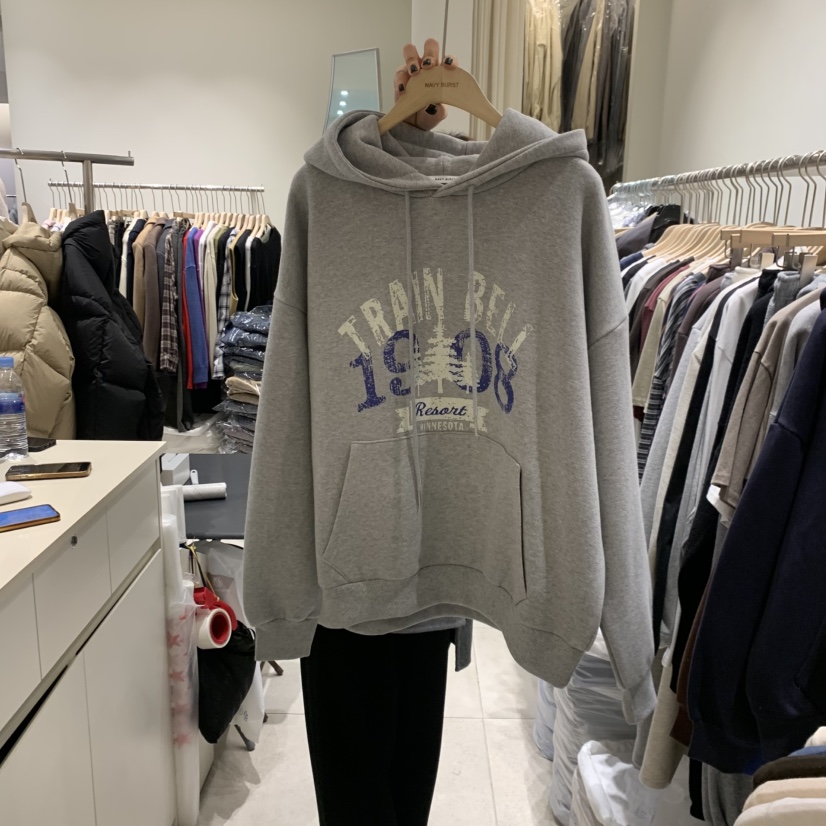 NAVYBURST韓國直郵㊣女裝新款25秋冬人氣時尚真品推薦衛衣加絨NAVY BURST衛衣圖色2