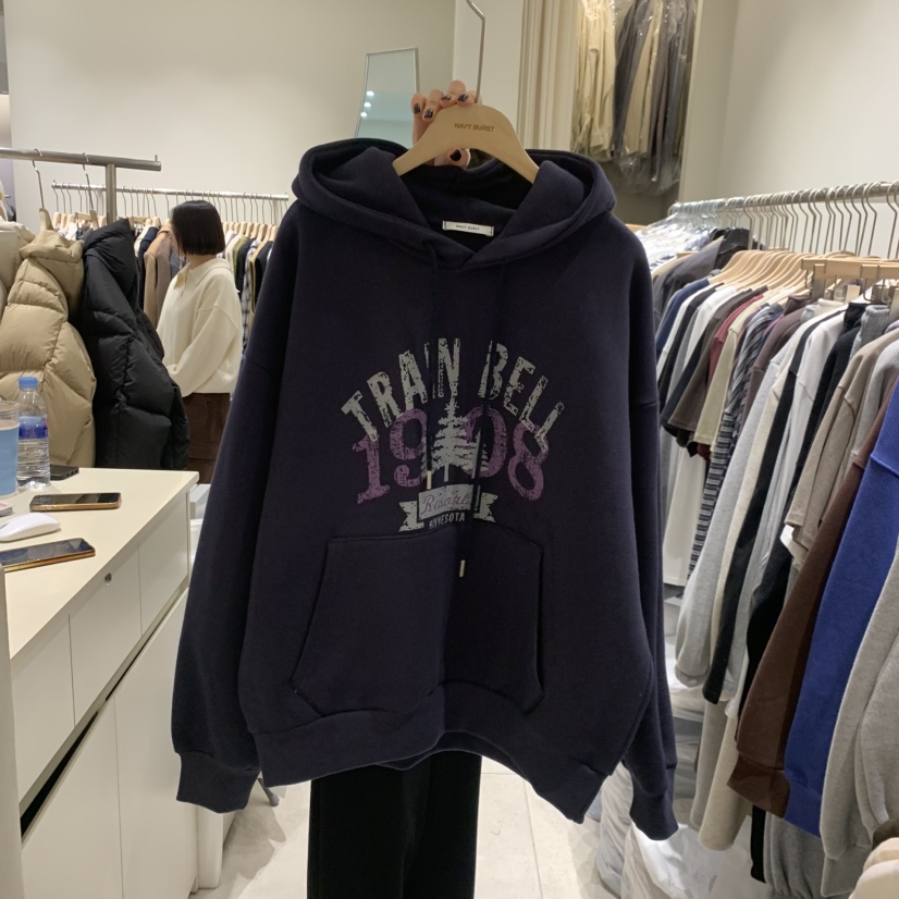 NAVYBURST韓國直郵㊣女裝新款25秋冬人氣時尚真品推薦衛衣加絨NAVY BURST衛衣圖色3