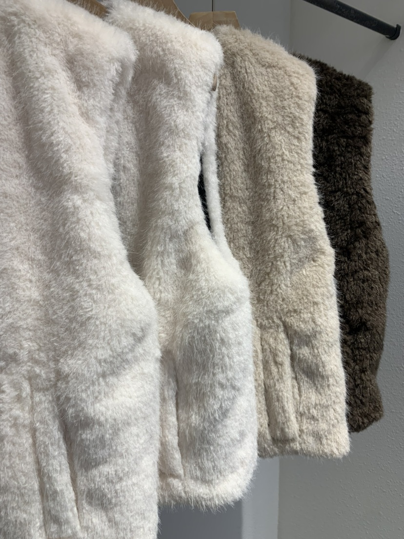 IR BIEN/BIENBIEN東大門㊣直郵女裝新品職業馬甲毛皮雙面IR BIEN/BIENBIEN馬甲