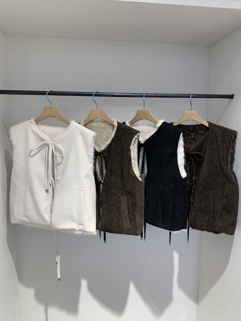 IR BIEN/BIENBIEN東大門㊣直郵女裝新品職業馬甲毛皮雙面IR BIEN/BIENBIEN馬甲