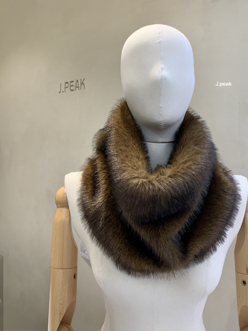 J PEAK/BY FLOW韓國代購㊣女裝新款職業圍巾披肩保暖貂皮J PEAK圍巾/披肩