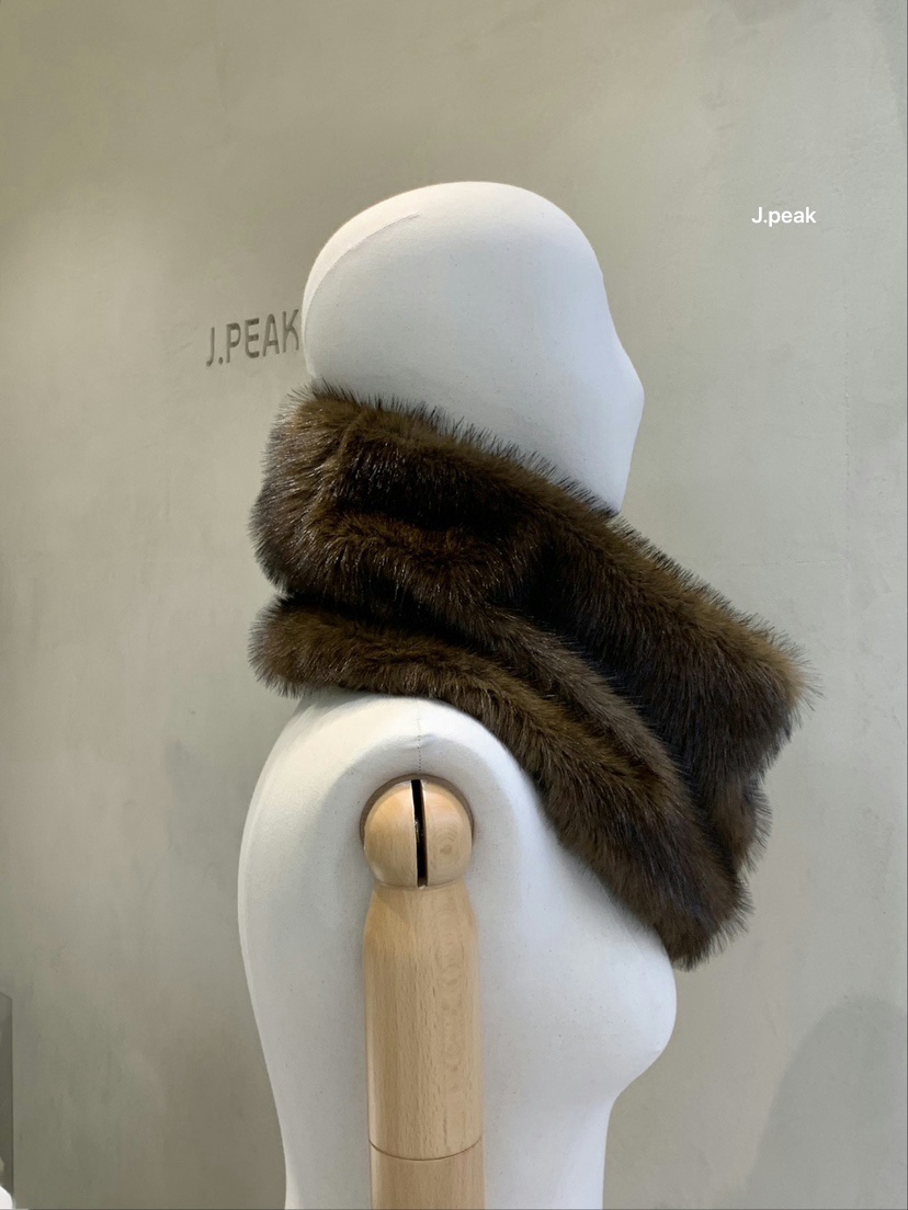 J PEAK/BY FLOW韓國代購㊣女裝新款職業圍巾披肩保暖貂皮J PEAK圍巾/披肩