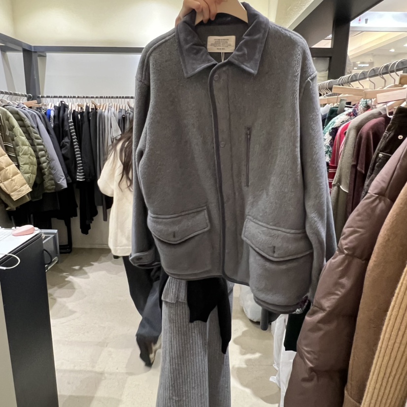 SELF SERVICE東大門㊣代購女士新款熱賣真品推薦職業夾克羊毛SELF SERVICE夾克圖色2