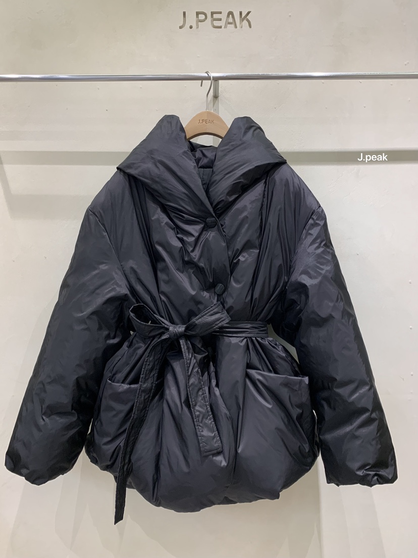 J PEAK/BY FLOW韓國代購㊣女裝新款時尚短款羽絨服填充鴨絨J PEAK短款羽絨服圖色1