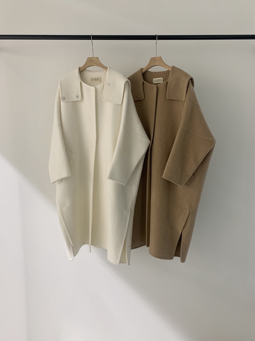 LOGARDEN東大門㊣直郵女裝新品25秋冬休閑中長款大衣羊駝毛LO GARDEN中長款大衣
