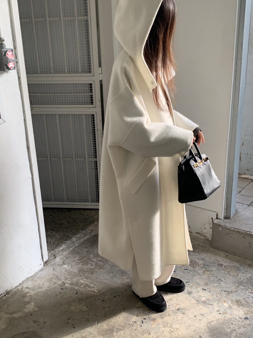 LOGARDEN東大門㊣直郵女裝新品25秋冬休閑中長款大衣羊駝毛LO GARDEN中長款大衣