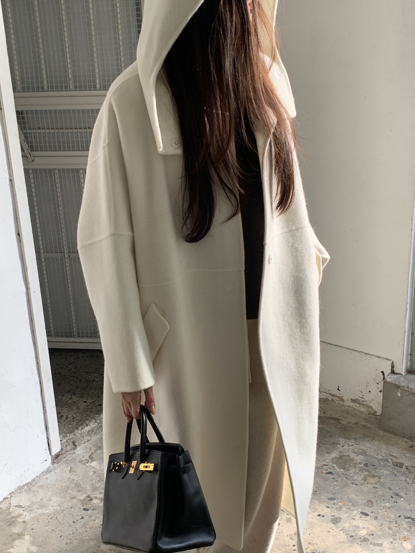 LOGARDEN東大門㊣直郵女裝新品25秋冬休閑中長款大衣羊駝毛LO GARDEN中長款大衣