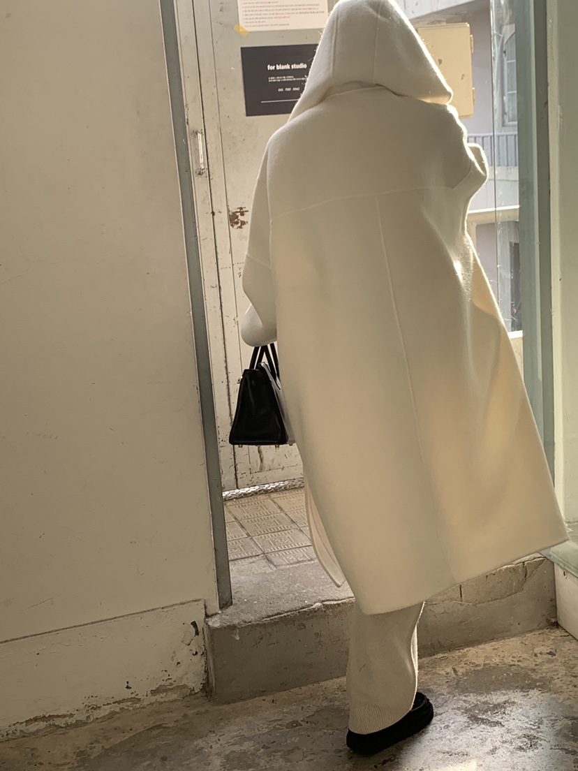 LOGARDEN東大門㊣直郵女裝新品25秋冬休閑中長款大衣羊駝毛LO GARDEN中長款大衣