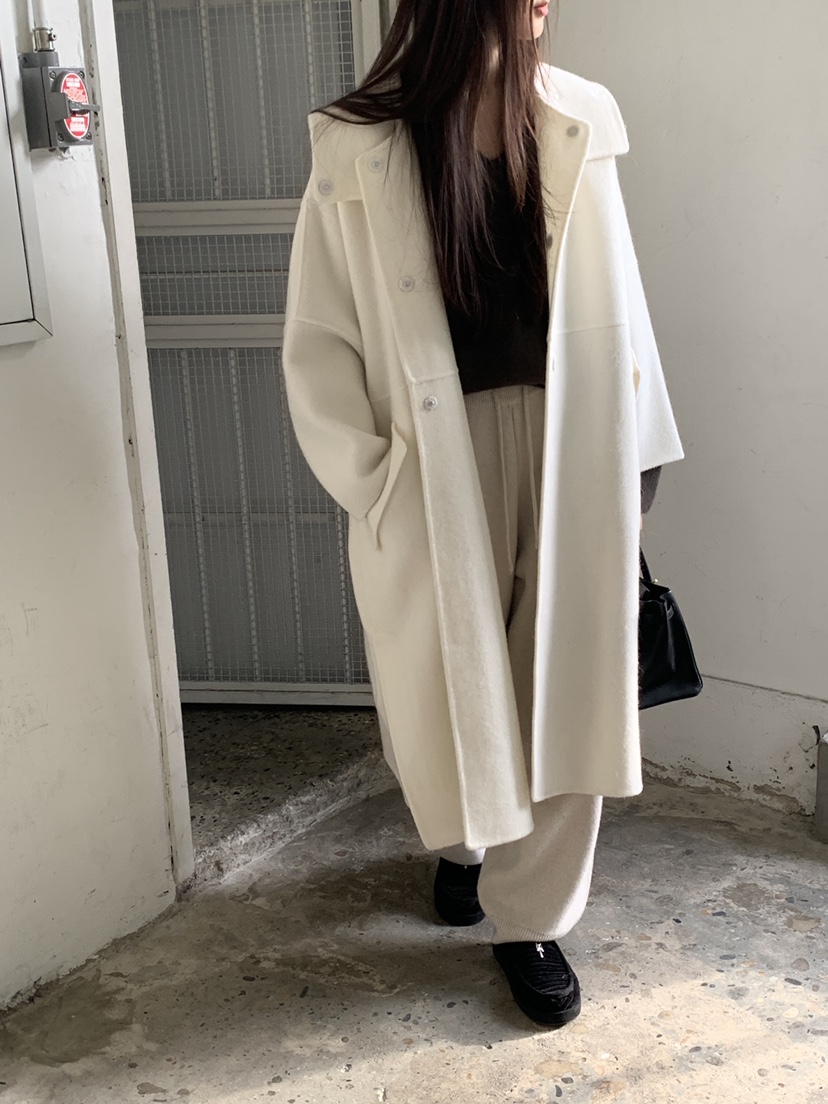 LOGARDEN東大門㊣直郵女裝新品25秋冬休閑中長款大衣羊駝毛LO GARDEN中長款大衣圖色2