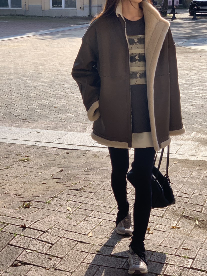 LOGARDEN東大門㊣代購女士新品時尚人氣休閑熱賣真品25秋冬夾克LO GARDEN夾克圖色2