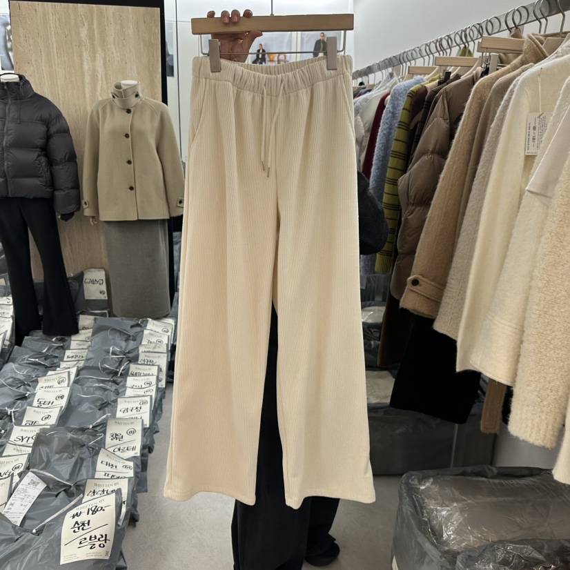 WRITTEN BY韓國直郵㊣女士新款時尚25秋冬人氣推薦休閑褲羊毛WRITTEN BY休閑褲圖色1