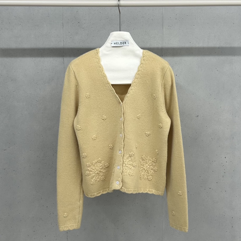 HELDER-P韓國直郵㊣女士新款真品休閑針織衫手工羊毛羊絨開衫HELDER針織衫圖色1