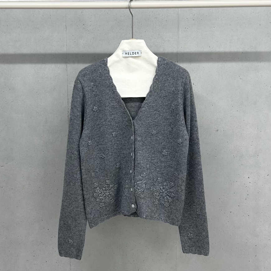 HELDER-P韓國直郵㊣女士新款真品休閑針織衫手工羊毛羊絨開衫HELDER針織衫圖色2