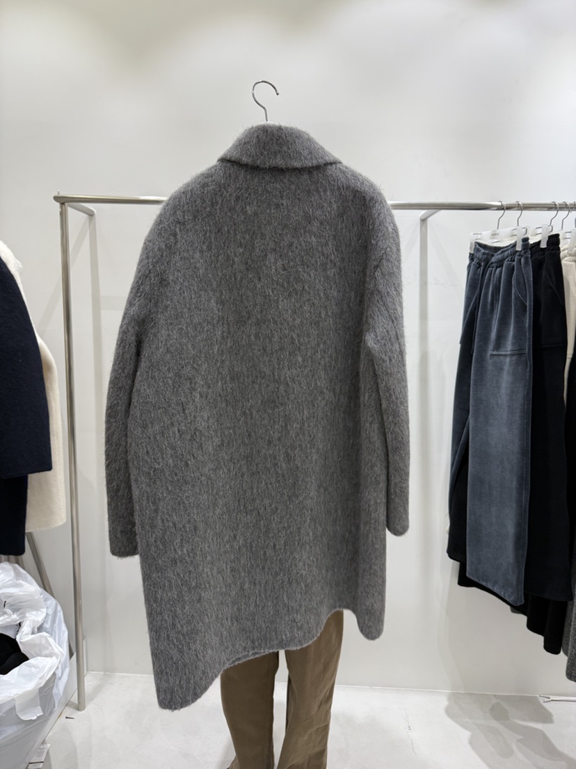 WOOD SAGE韓國直郵㊣女士新品職業時尚中長款大衣羊駝毛毛絨WOOD SAGE中長款大衣
