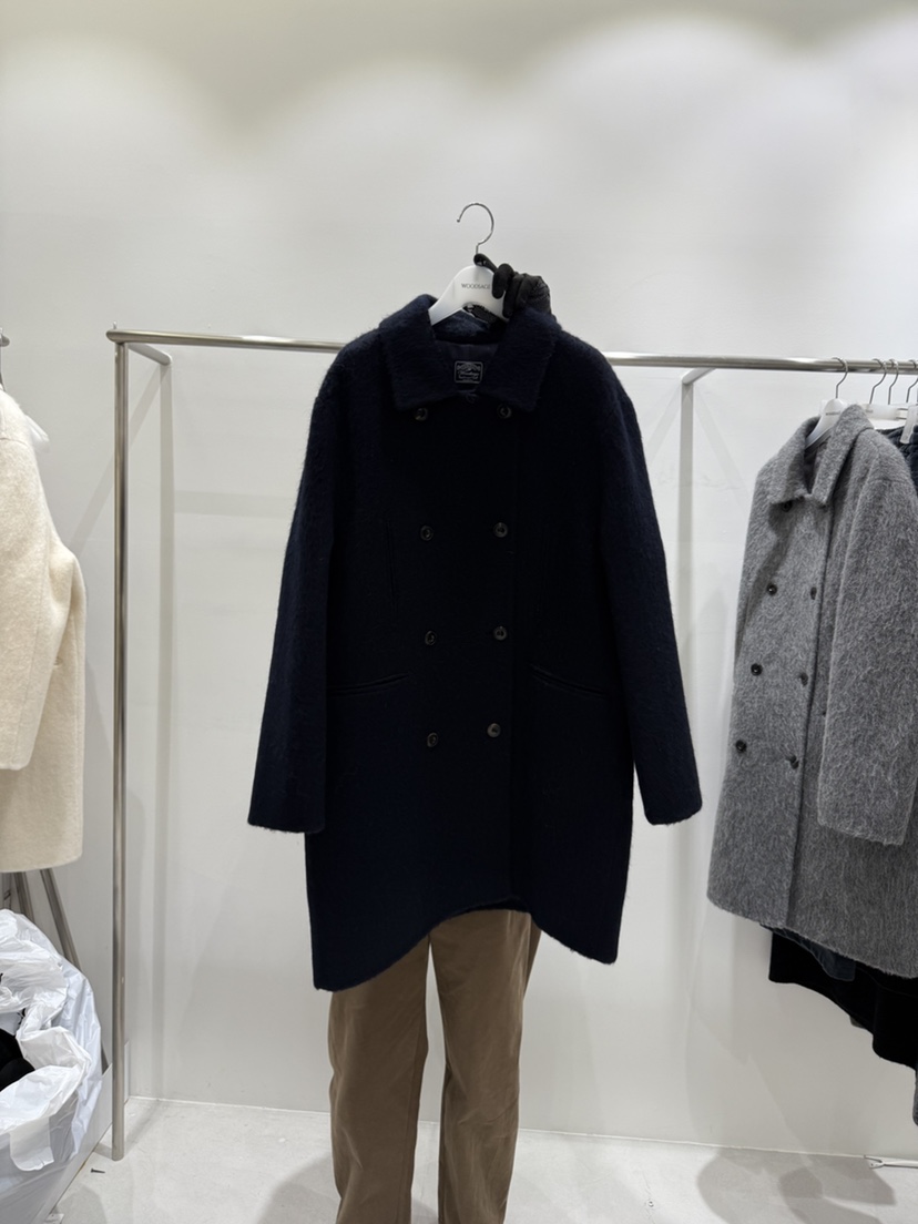 WOOD SAGE韓國直郵㊣女士新品職業時尚中長款大衣羊駝毛毛絨WOOD SAGE中長款大衣圖色3