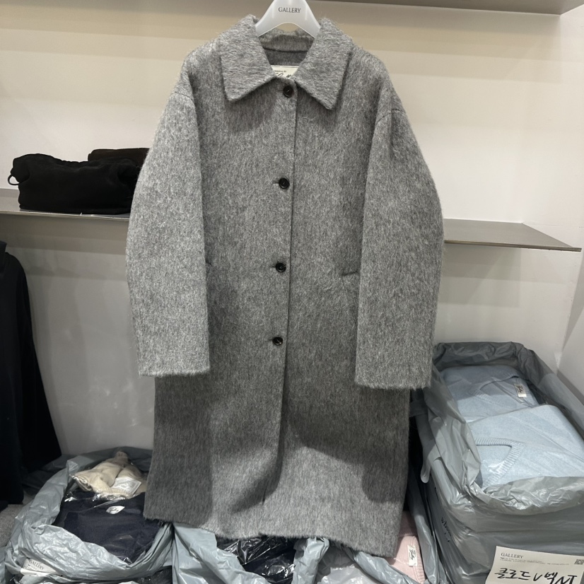 GALLERY-P東大門㊣直郵女裝新款真品中長款大衣羊駝毛手工GALLERY-P中長款大衣圖色2