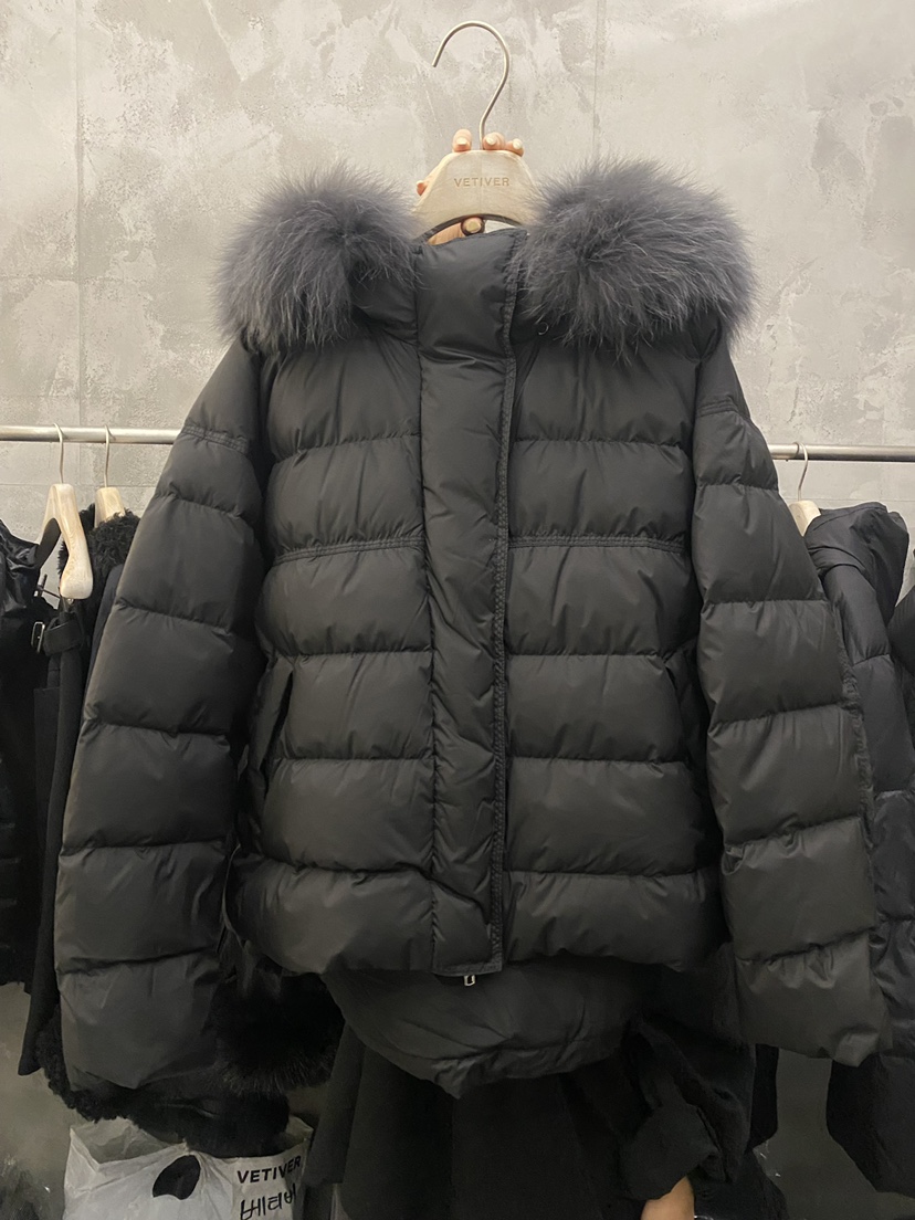 THE VETIVER-A東大門㊣實拍女士新款時尚休閑短款羽絨服毛皮VETIVER短款羽絨服圖色2