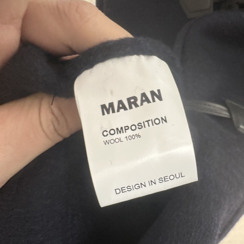 MARAN-P東大門㊣直郵女裝新品25秋冬職業推薦中長款大衣手工MARAN中長款大衣