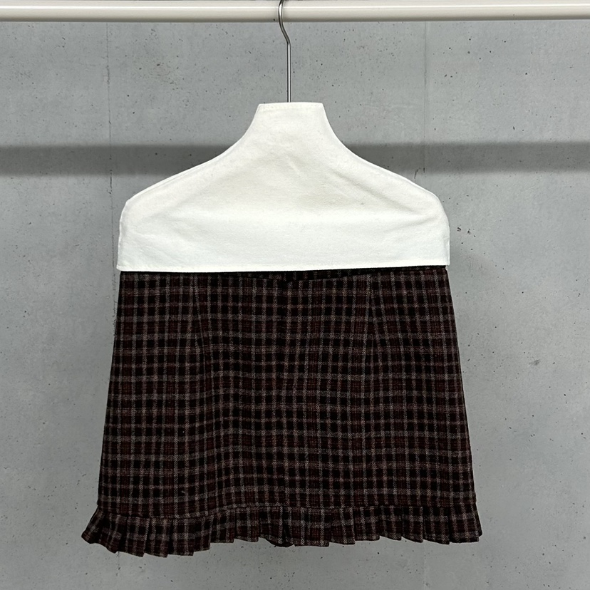 HELDER-P東大門㊣代購女裝新品推薦休閑人氣短裙羊毛混紡格子HELDER短裙