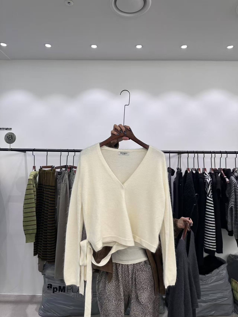 WATERMELON東大門㊣實拍女裝新品休閑人氣熱賣針織衫安哥拉WATER MELON針織衫圖色1