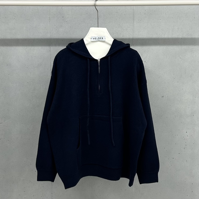 HELDER-P韓國代購㊣女裝新品25秋冬時尚真品衛衣連帽衫拉鏈HELDER衛衣圖色2深藍色