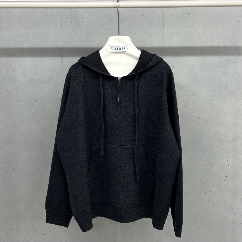 HELDER-P韓國代購㊣女裝新品25秋冬時尚真品衛衣連帽衫拉鏈HELDER衛衣圖色3墨色