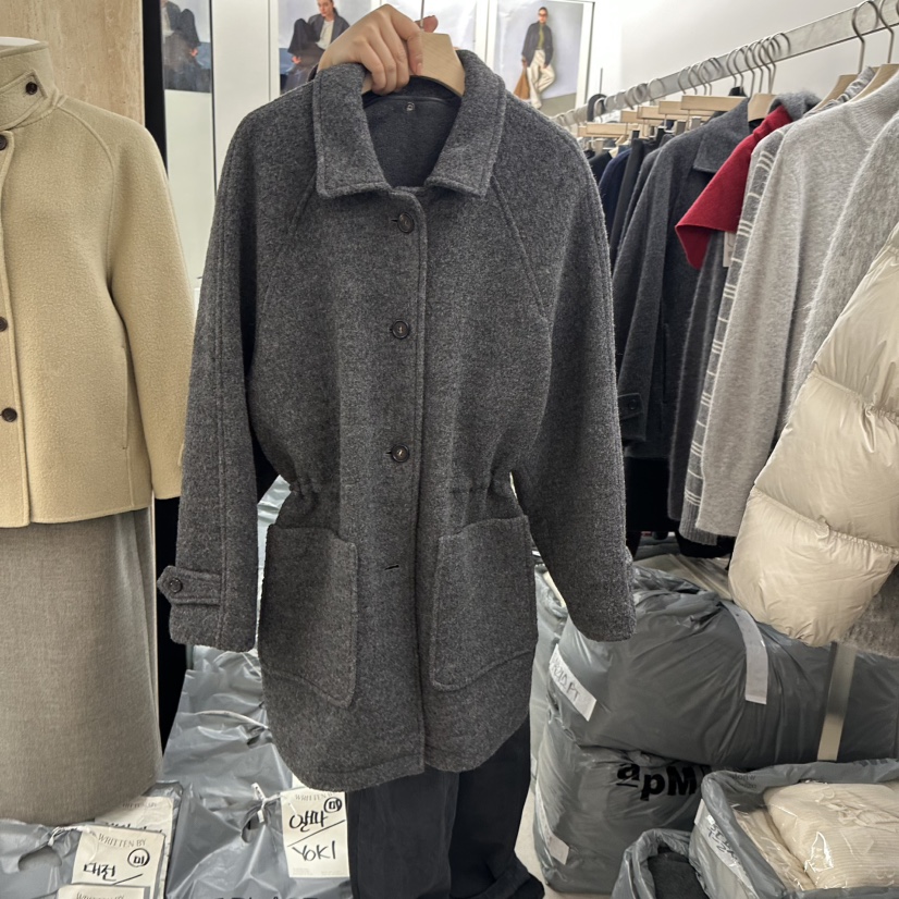 WRITTEN BY東大門㊣代購女士新款人氣真品熱賣中長款大衣涂層WRITTEN BY中長款大衣圖色1