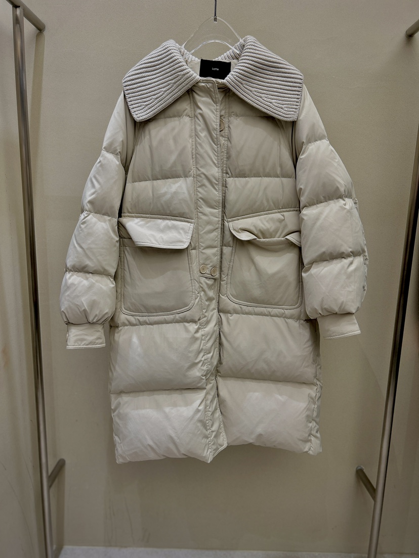 LATTE-P東大門㊣代購女裝新品熱賣25秋冬時尚推薦長款羽絨服LATTE-P長款羽絨服圖色1