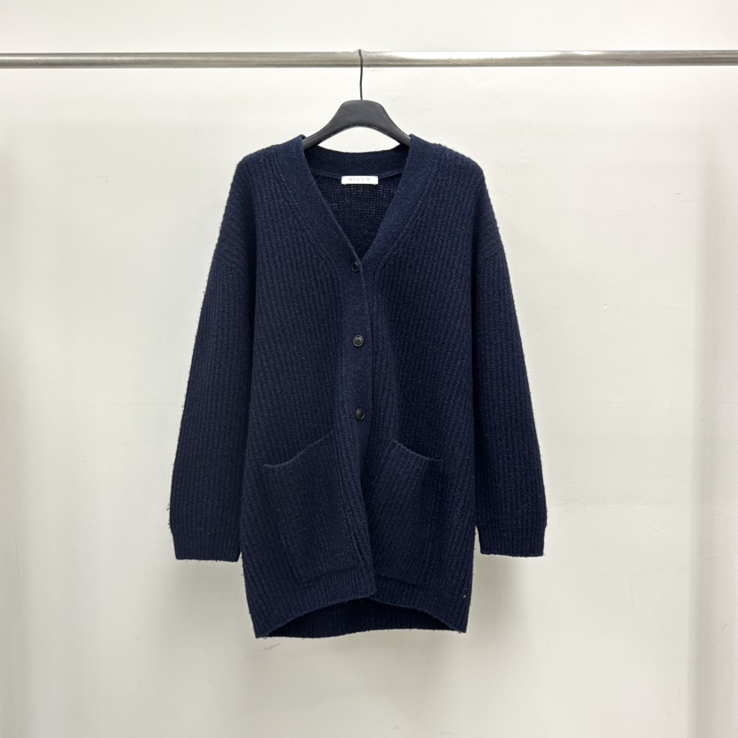 RIVER韓國代購㊣女裝新品時尚真品職業人氣25秋冬毛衣羊毛衫WATER/RIVER毛衣圖色2深藍色