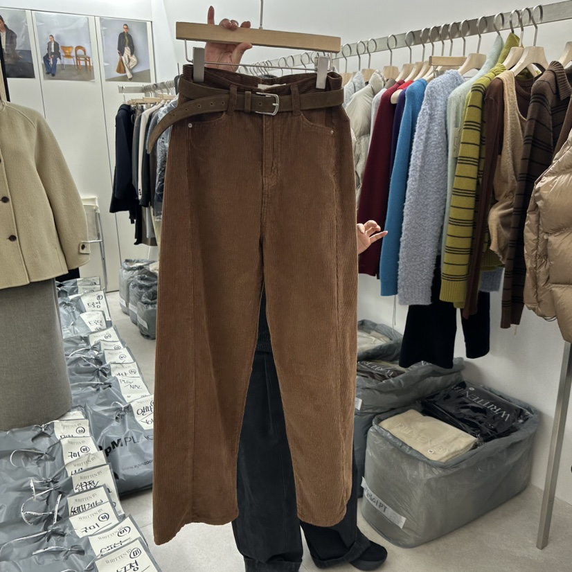 WRITTEN BY東大門㊣直郵女士新品時尚休閑褲不含腰帶燈芯絨WRITTEN BY休閑褲圖色1