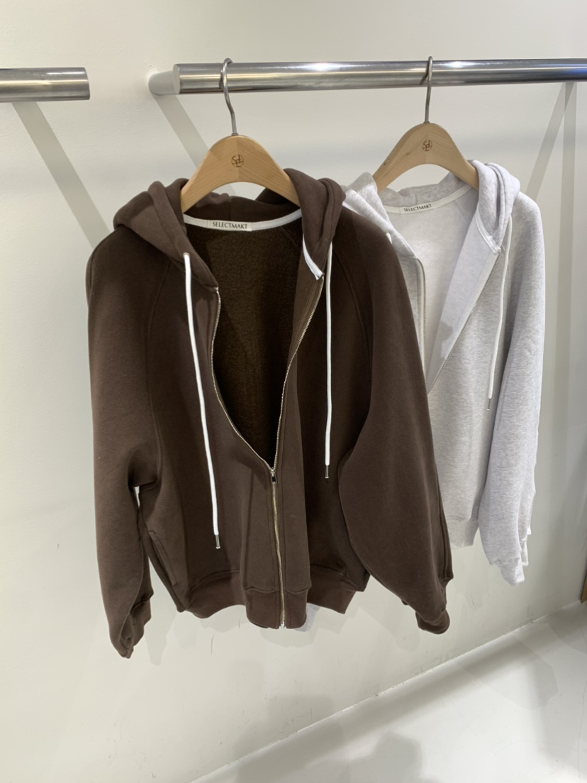 SELECT MARKET韓國直郵㊣女士新款時尚熱賣推薦夾克拉鏈連帽SELECT MARKET夾克