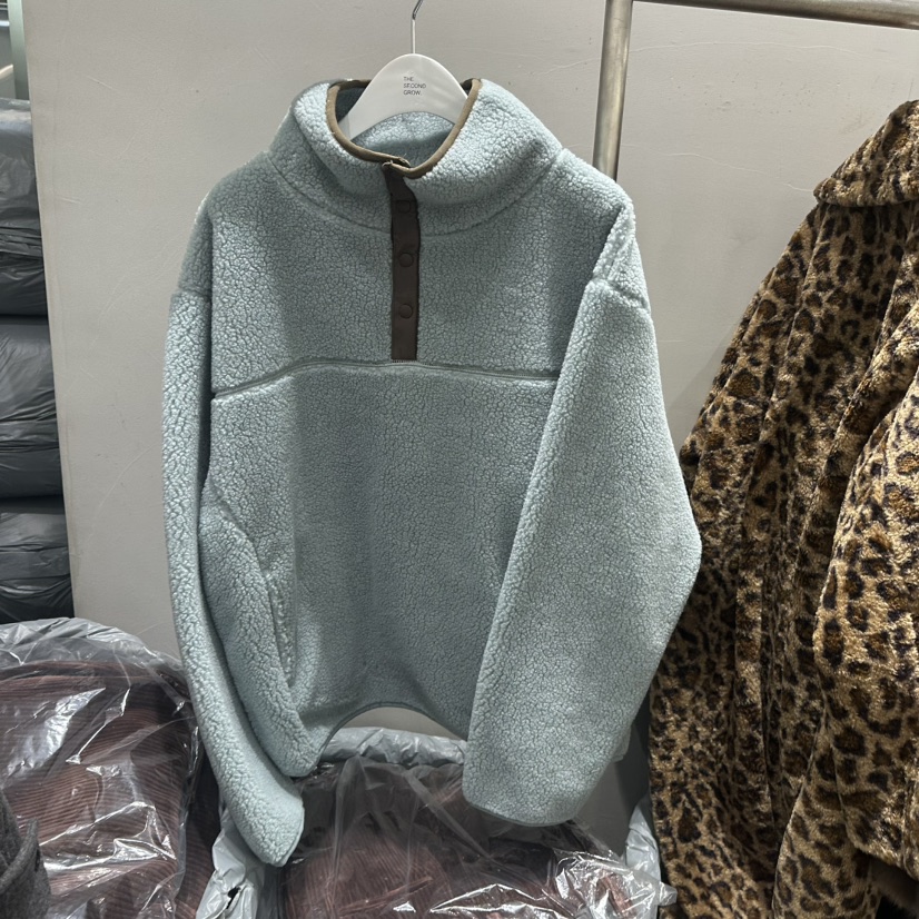 THE SECOND GROW東大門㊣直郵女裝新品真品職業衛衣羊毛拉鏈THE SECOND GROW衛衣圖色3