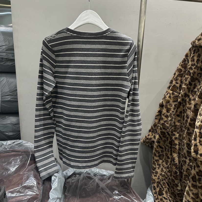 THE SECOND GROW東大門㊣直郵女士新款職業時尚針織衫條紋THE SECOND GROW針織衫
