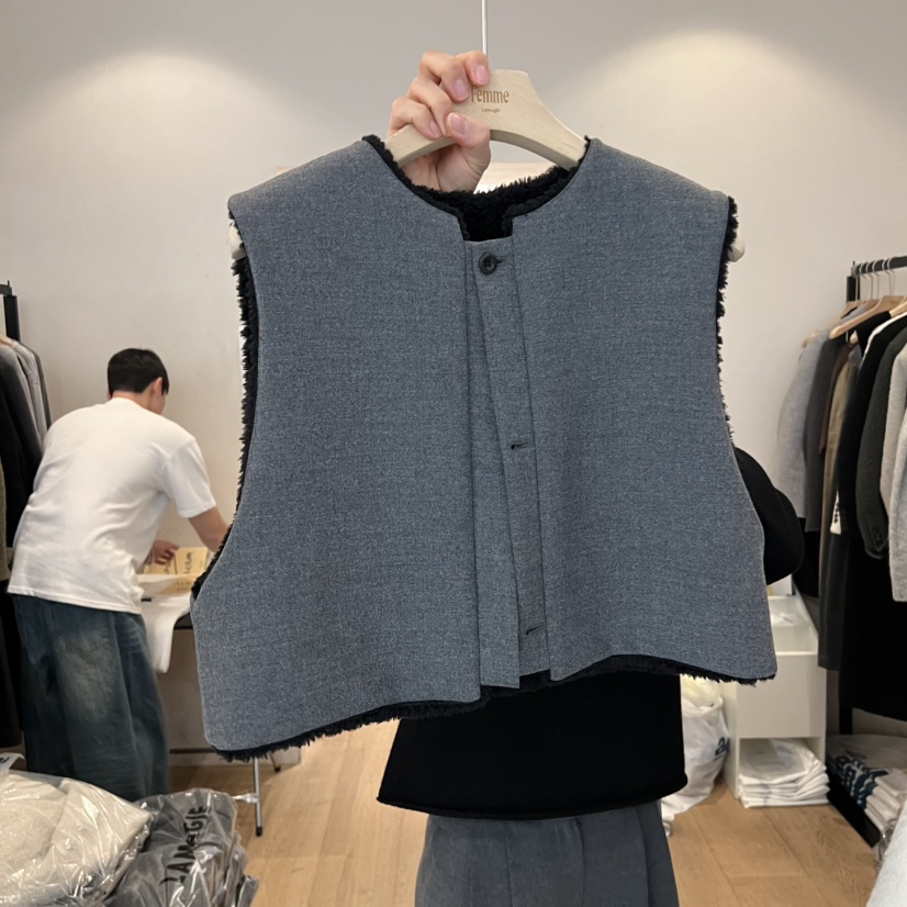 LA MAGIE FEMME東大門㊣直郵女士新品推薦人氣馬甲兩面穿Lamagie Femme馬甲圖色1