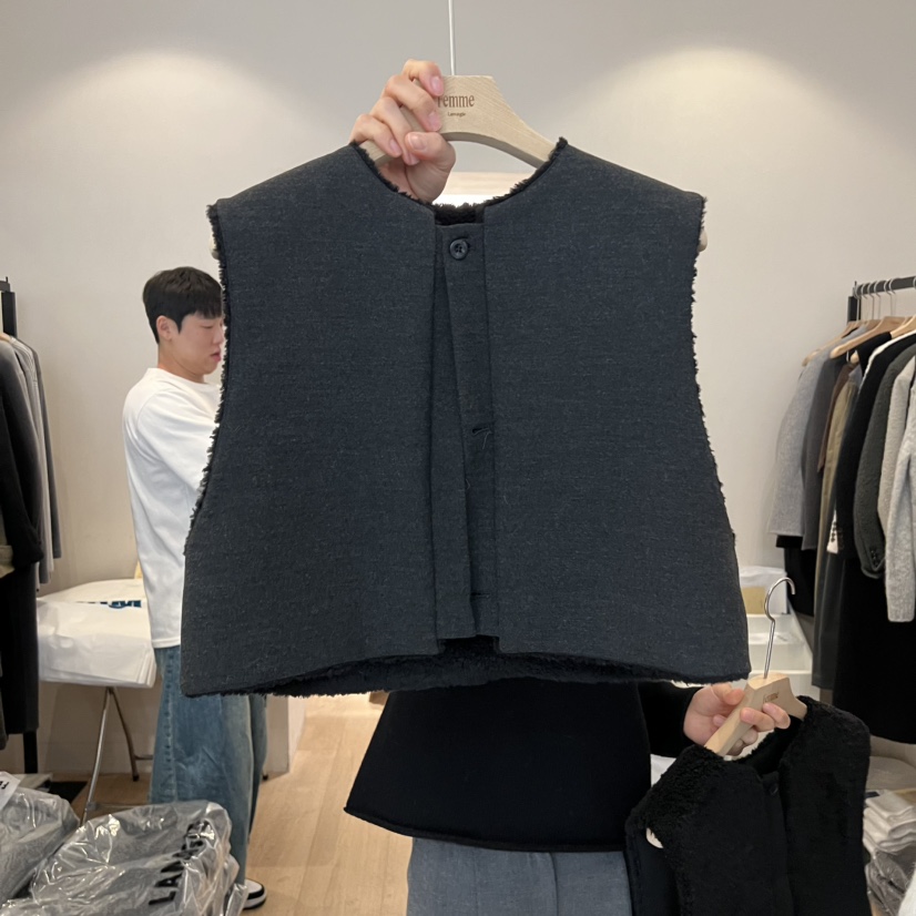 LA MAGIE FEMME東大門㊣直郵女士新品推薦人氣馬甲兩面穿Lamagie Femme馬甲圖色2