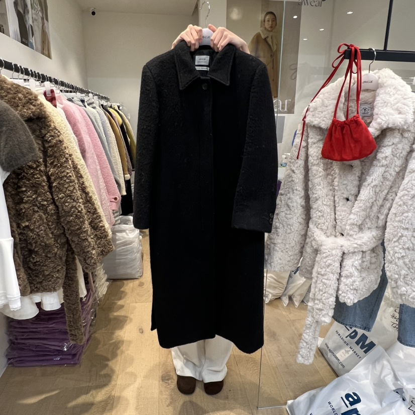 RUMIRU/AWEAR東大門㊣實拍女士新款真品人氣25秋冬中長款大衣awear/RUMIRU中長款大衣圖色2