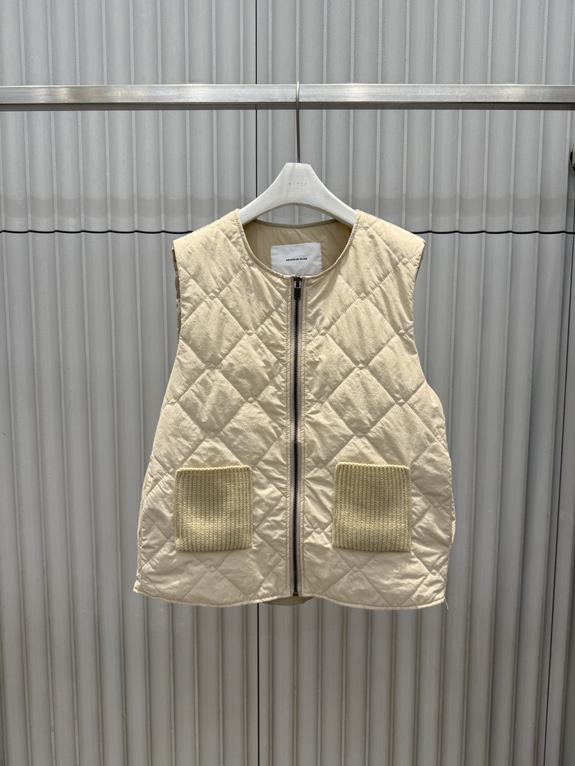 NCODE東大門㊣實拍女裝新款25秋冬熱賣休閑人氣推薦馬甲口袋NCODE馬甲圖色1