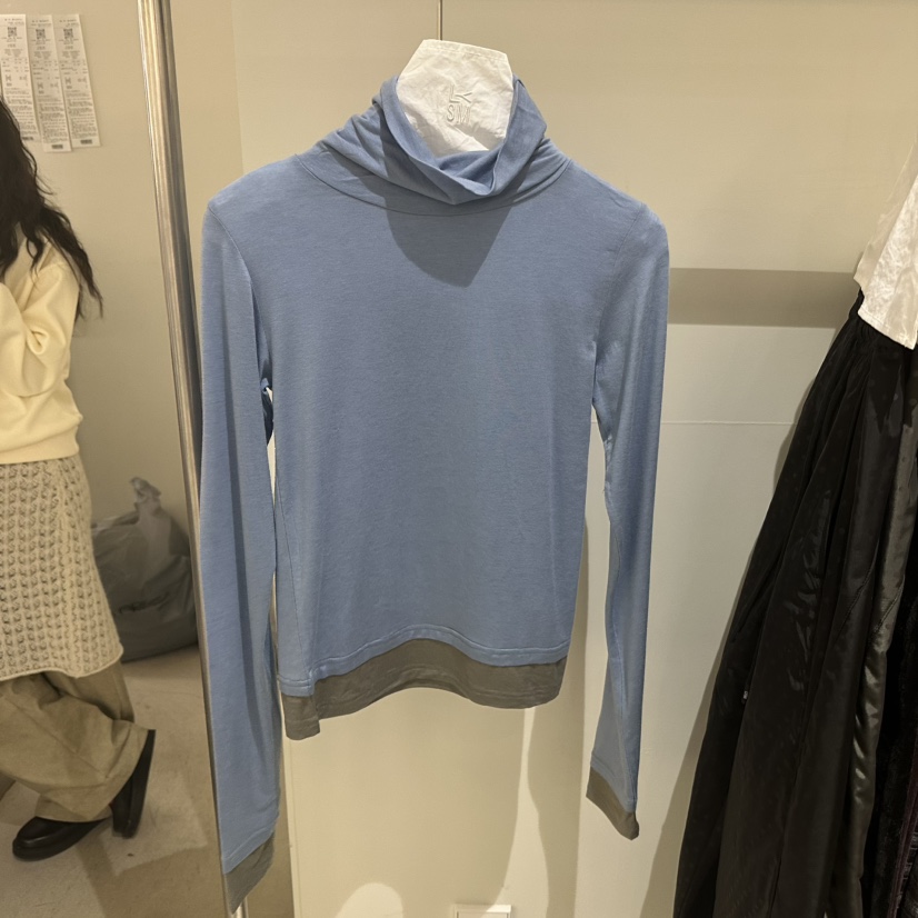 LOVE YOU SO MUCH/MORE THAN YESTERDAY東大門㊣直郵女士新品時尚長袖T恤假兩件LYSM/MORE THAN YESTERDAY長袖T恤圖色2