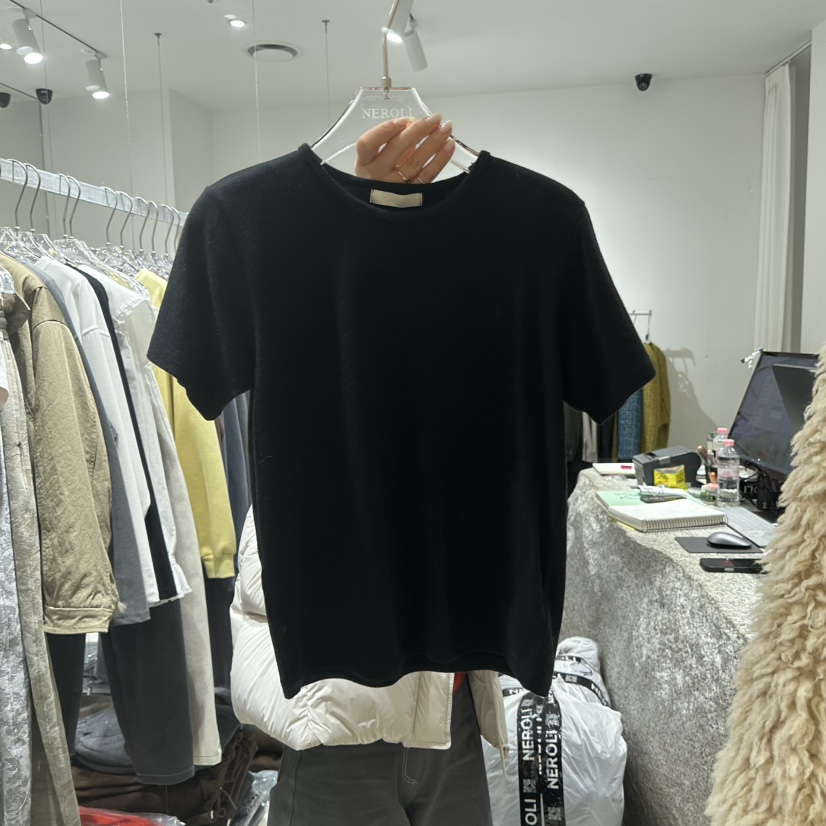 NEROLI 36韓國直郵㊣女士新品職業真品熱賣25秋冬人氣休閑T恤NEROLI 36T恤圖色3黑色