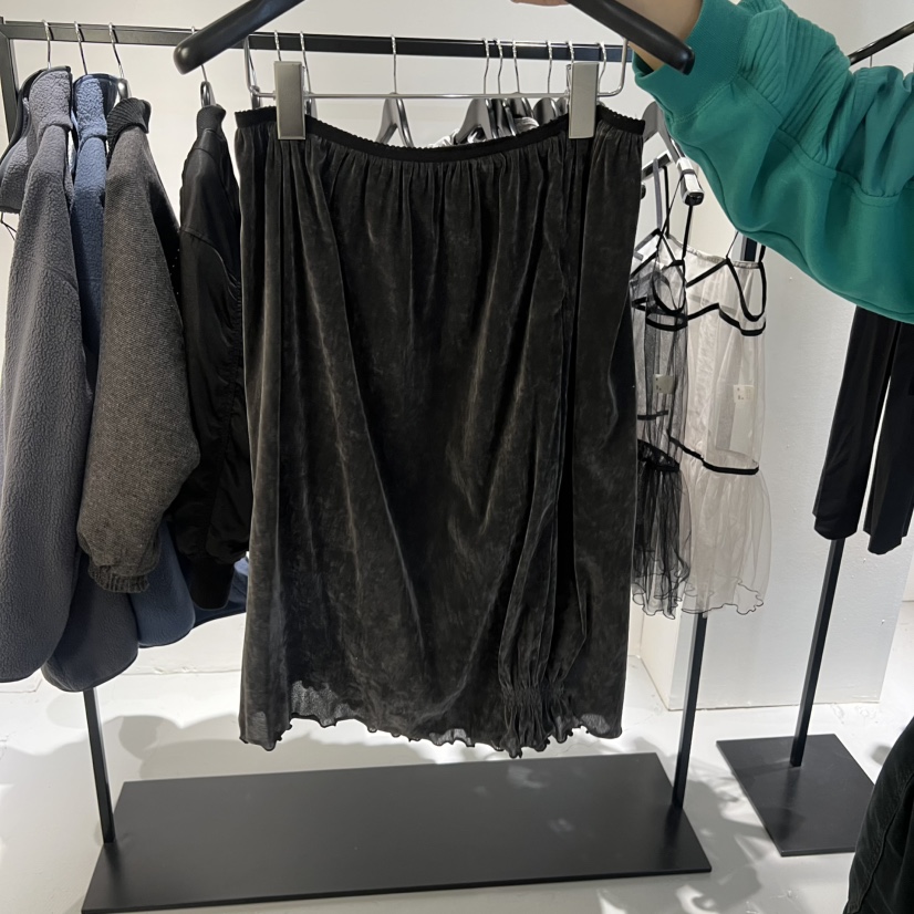 NEU ADULT東大門㊣代購女士新款人氣時尚半身裙中短裙天鵝絨NEU ADULT半身裙/中短裙圖色1