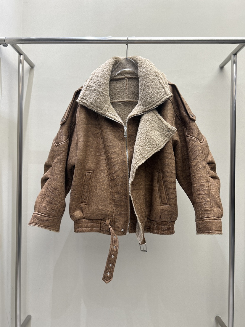 LATTE-P韓國代購㊣女士新款時尚推薦25秋冬休閑職業夾克高領LATTE-P夾克圖色1