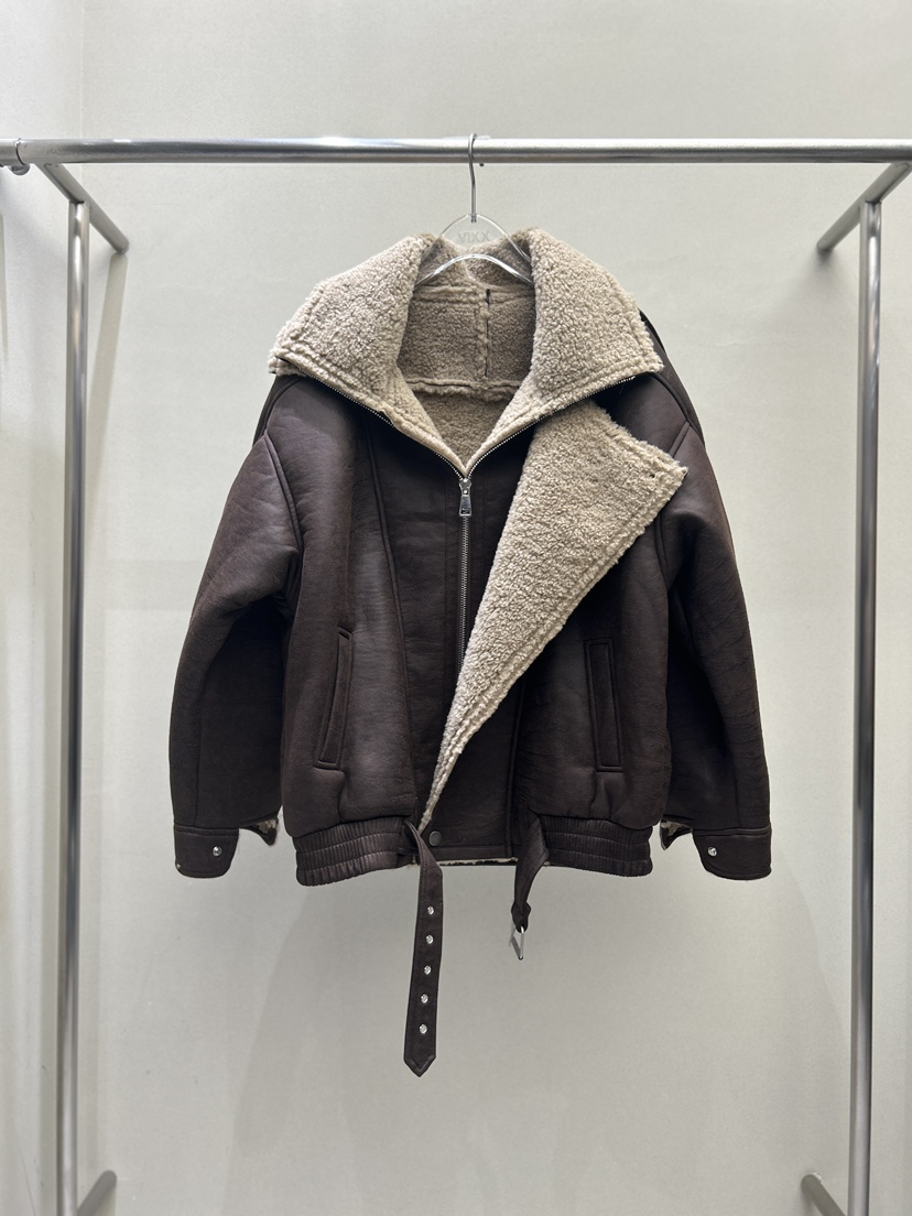 LATTE-P韓國代購㊣女士新款時尚推薦25秋冬休閑職業夾克高領LATTE-P夾克圖色2