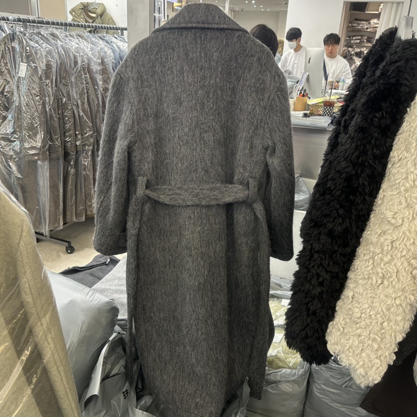 HELVETICA東大門㊣實拍女裝新款休閑推薦人氣中長款大衣含腰帶HELVETICA中長款大衣