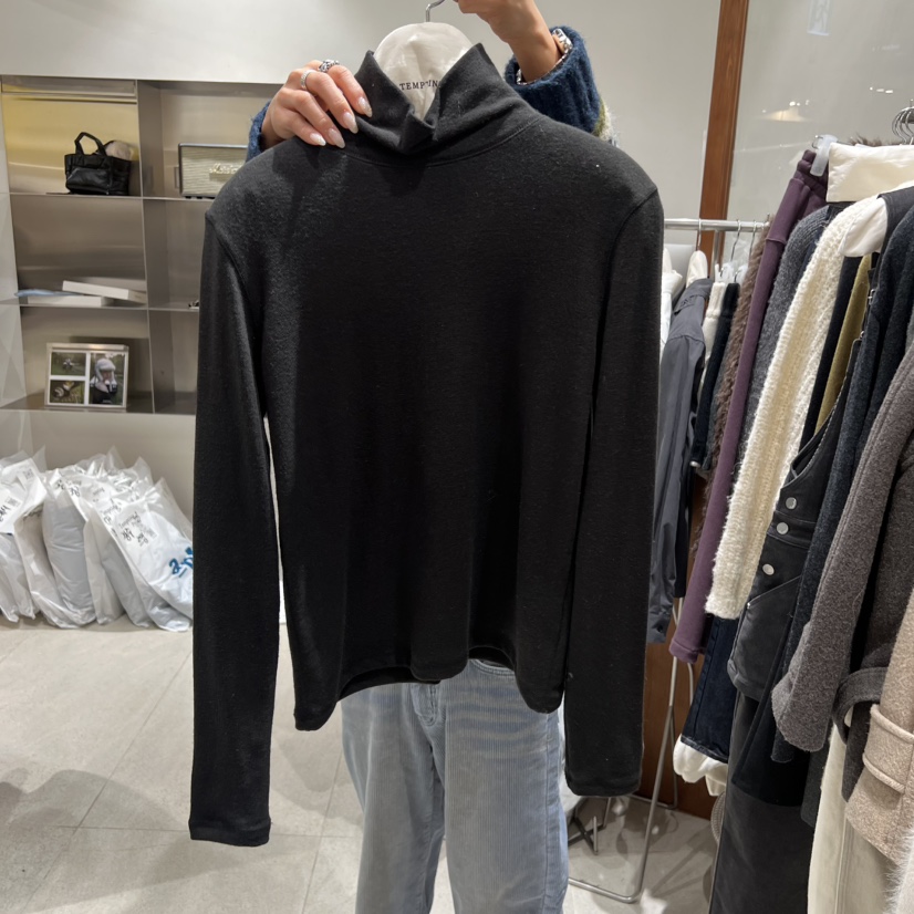 TEMPTING韓國代購㊣女士新品熱賣25秋冬時尚職業長袖T恤安哥拉TEMPTING長袖T恤圖色1