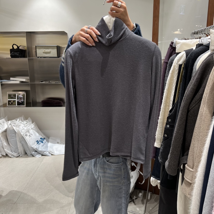 TEMPTING韓國代購㊣女士新品熱賣25秋冬時尚職業長袖T恤安哥拉TEMPTING長袖T恤圖色2