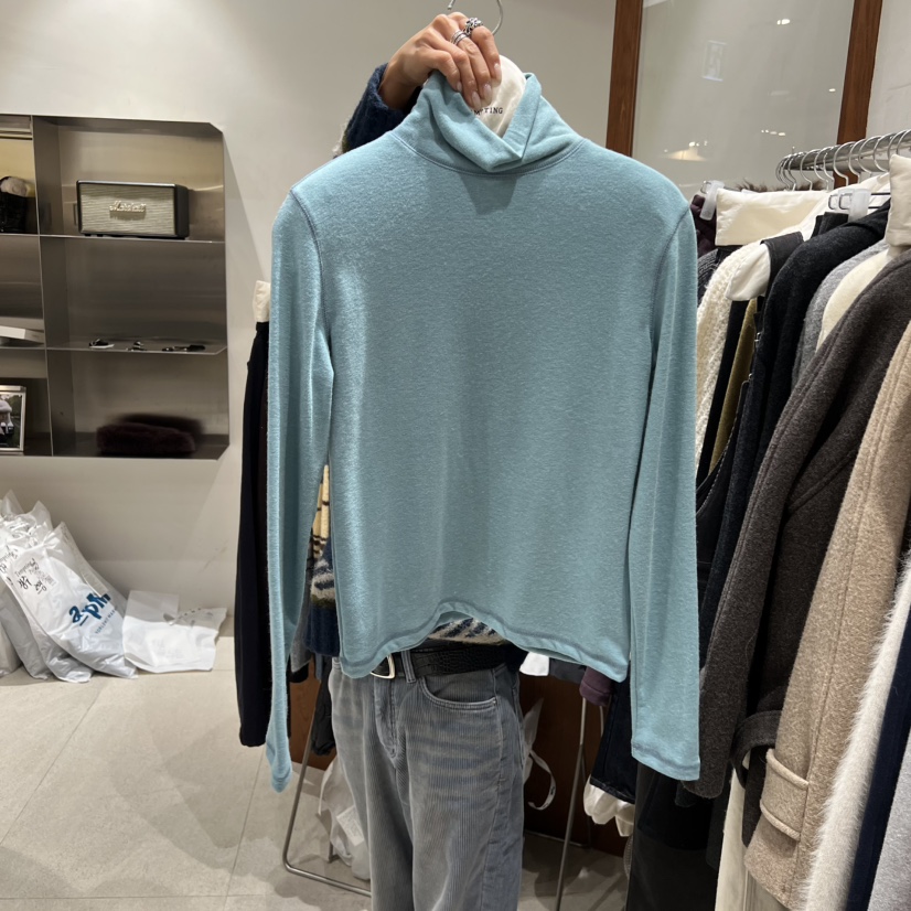 TEMPTING韓國代購㊣女士新品熱賣25秋冬時尚職業長袖T恤安哥拉TEMPTING長袖T恤圖色5