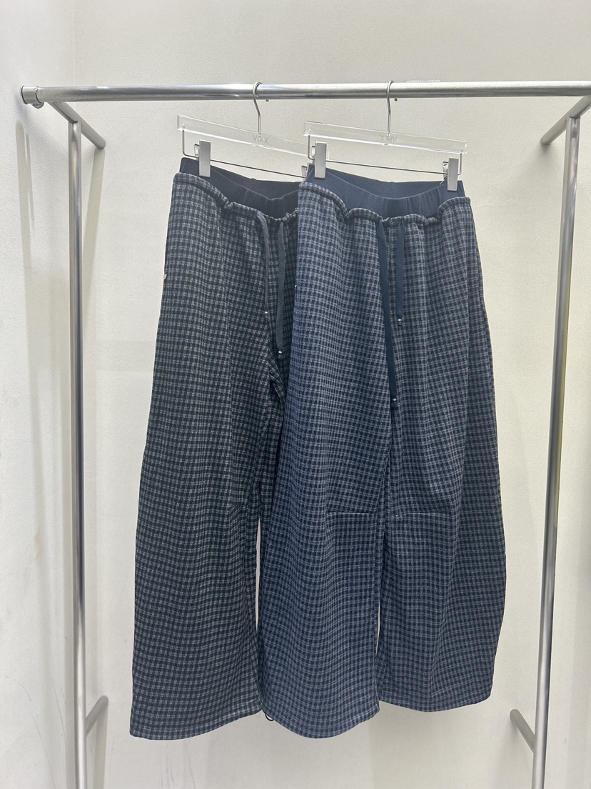 LATTE-P韓國代購㊣女裝新款人氣職業時尚真品休閑褲抓絨格子LATTE-P休閑褲