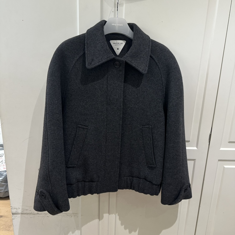 WE ARE/WELOVER韓國代購㊣女裝新品職業時尚熱賣短款大衣SHOP_WE ARE短款大衣圖色1墨色