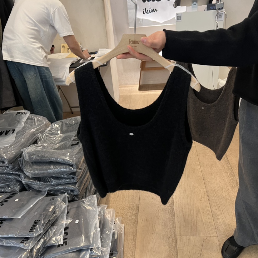 LA MAGIE FEMME東大門㊣直郵女士新款休閑吊帶背心不含內搭Lamagie Femme吊帶/背心圖色4